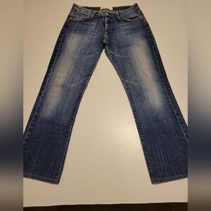 Paper Denim & Cloth Size 28 Short Button Fly Medium Wash Jeans Straight Leg
